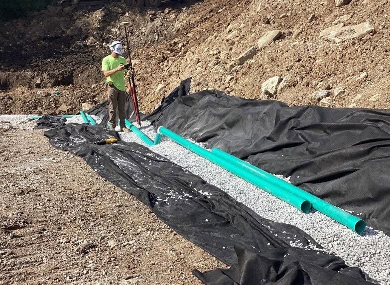 Underground utility and drainage infrastructure work